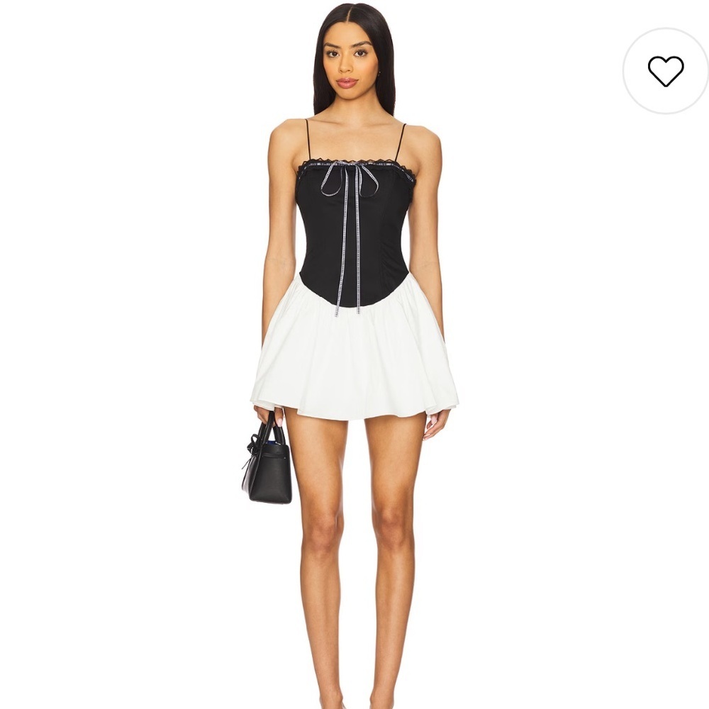 For Love & Lemons Annabella Mini Dress in Black